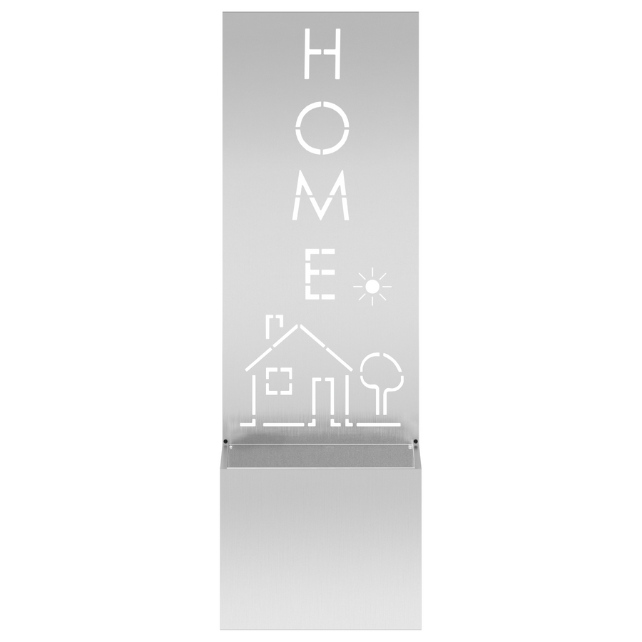 Tuinplant met Decoratief Paneel Zilver 50 x 140 cm