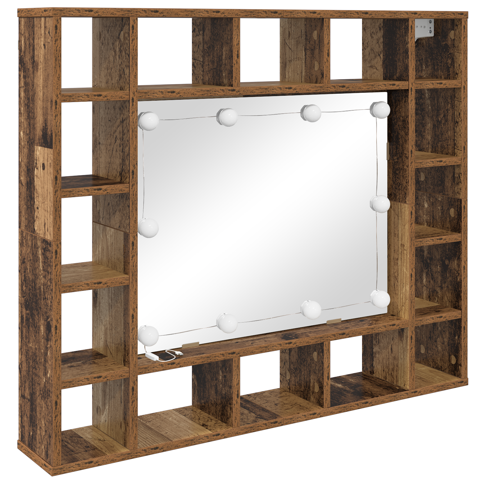 Spiegelkast Oud hout 91 x 15 x 76.5 cm Bewerkt hout