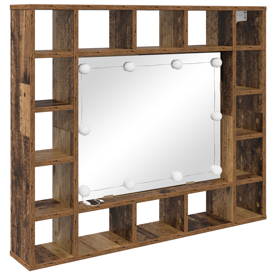 Spiegelkast Oud hout 91 x 15 x 76.5 cm Bewerkt hout