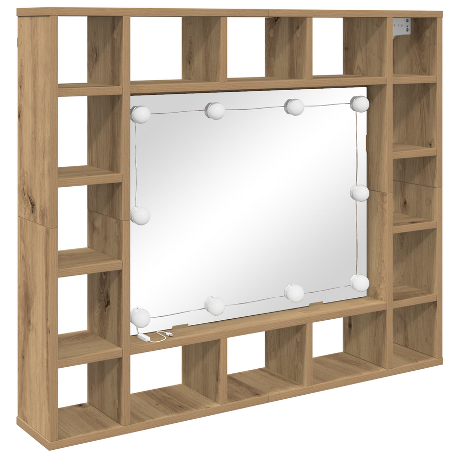 Spiegelkast artisanaal eikenkleurig 91 x 15 x 76.5 cm
