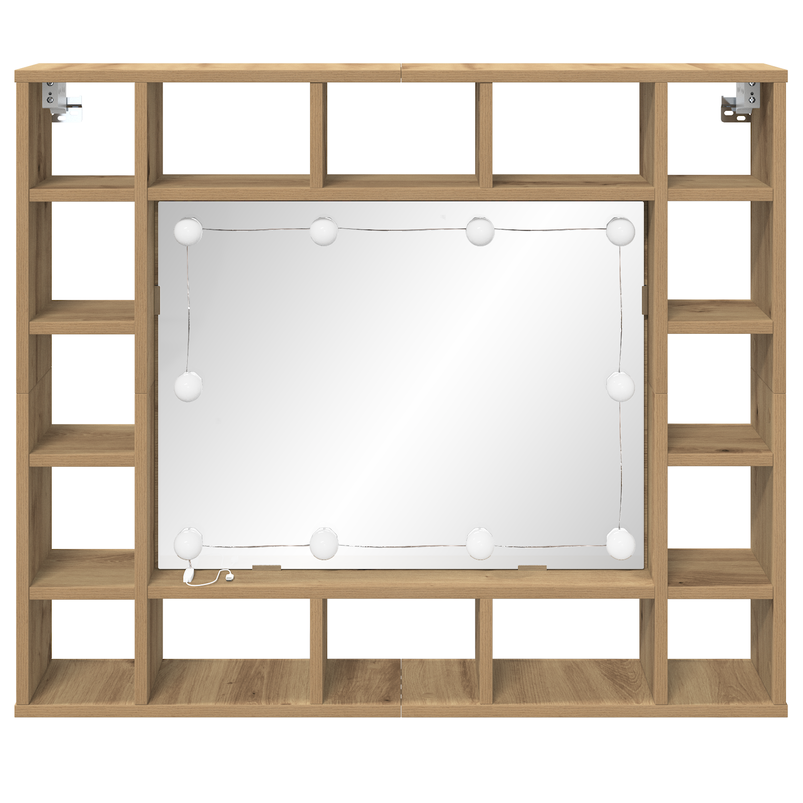Spiegelkast artisanaal eikenkleurig 91 x 15 x 76.5 cm