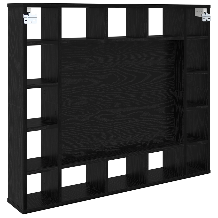 Spiegelkast Zwart eiken 91 x 15 x 76.5 cm Bewerkt hout
