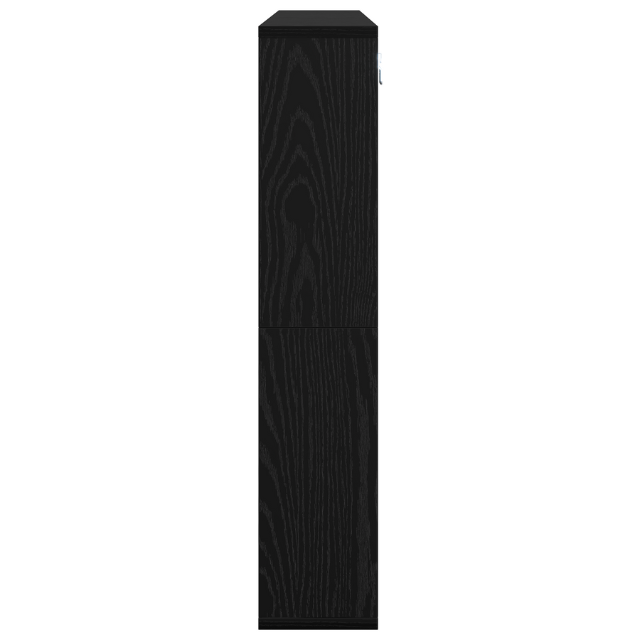Spiegelkast Zwart eiken 91 x 15 x 76.5 cm Bewerkt hout