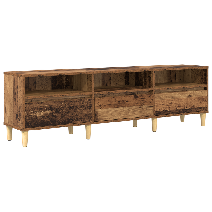 TV-kast met lade Oud hout 150 x 30 x 44.5 cm Bewerkt hout