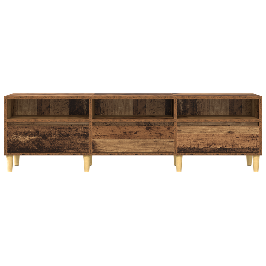 TV-kast met lade Oud hout 150 x 30 x 44.5 cm Bewerkt hout