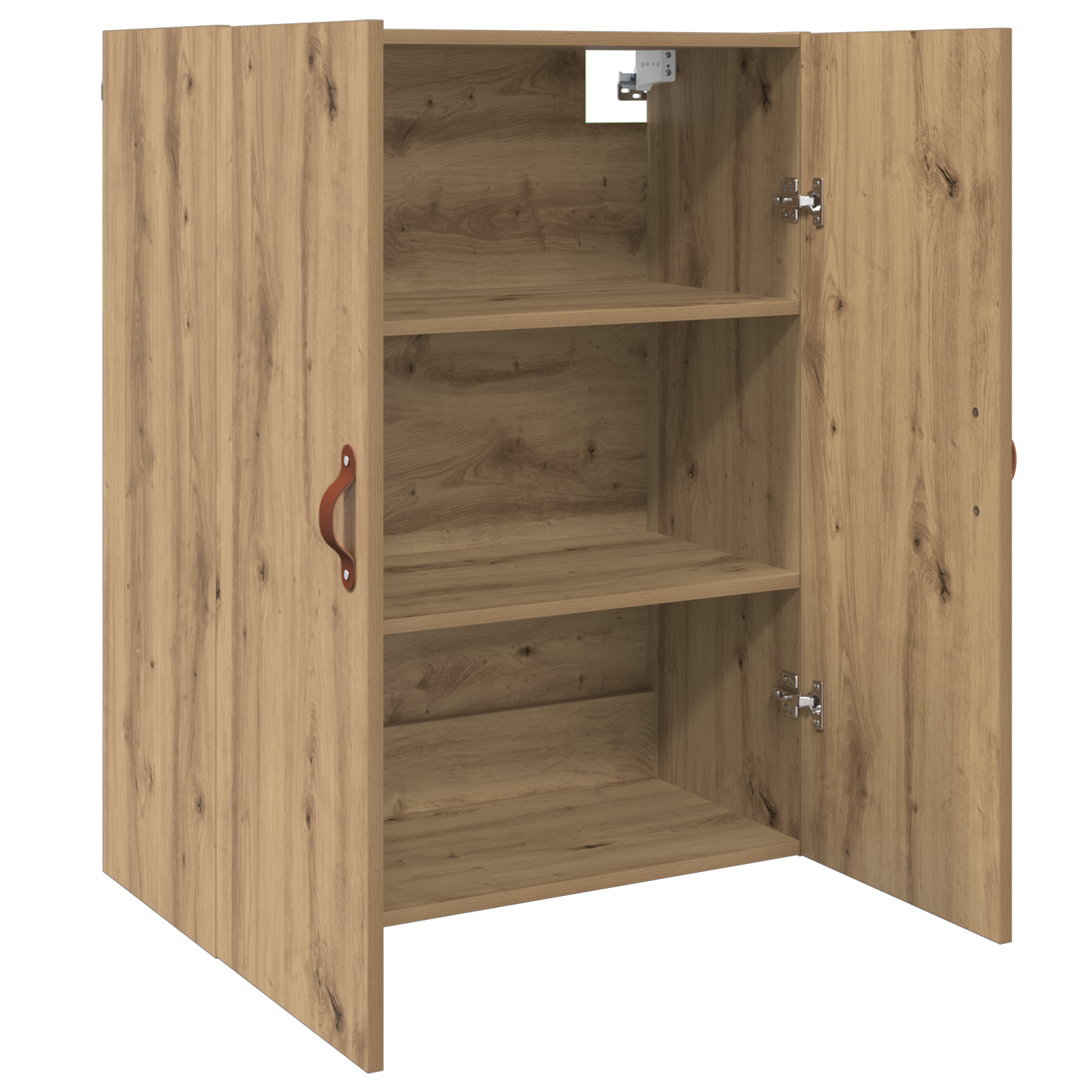 Wandkast met plank Wandgemonteerd met opslag met de deur Bruin 69.5 x 34 x 90 cm Bewerkt hout