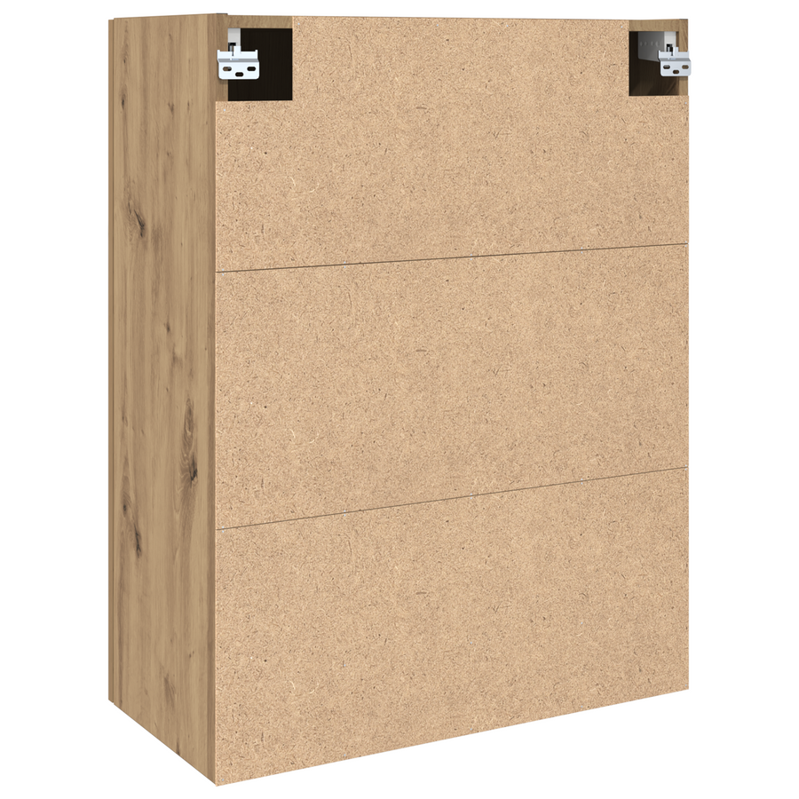 Wandkast met plank Wandgemonteerd met opslag met de deur Bruin 69.5 x 34 x 90 cm Bewerkt hout
