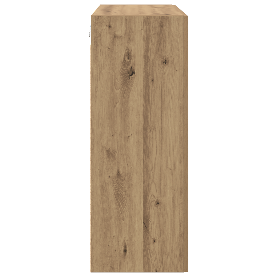 Wandkast met plank Wandgemonteerd met opslag met de deur Bruin 69.5 x 34 x 90 cm Bewerkt hout