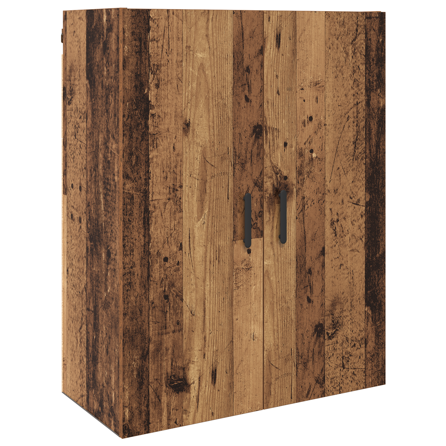 Wandkast met plank met opslag met de deur Oud hout 69.5 x 34 x 90 cm Bewerkt hout