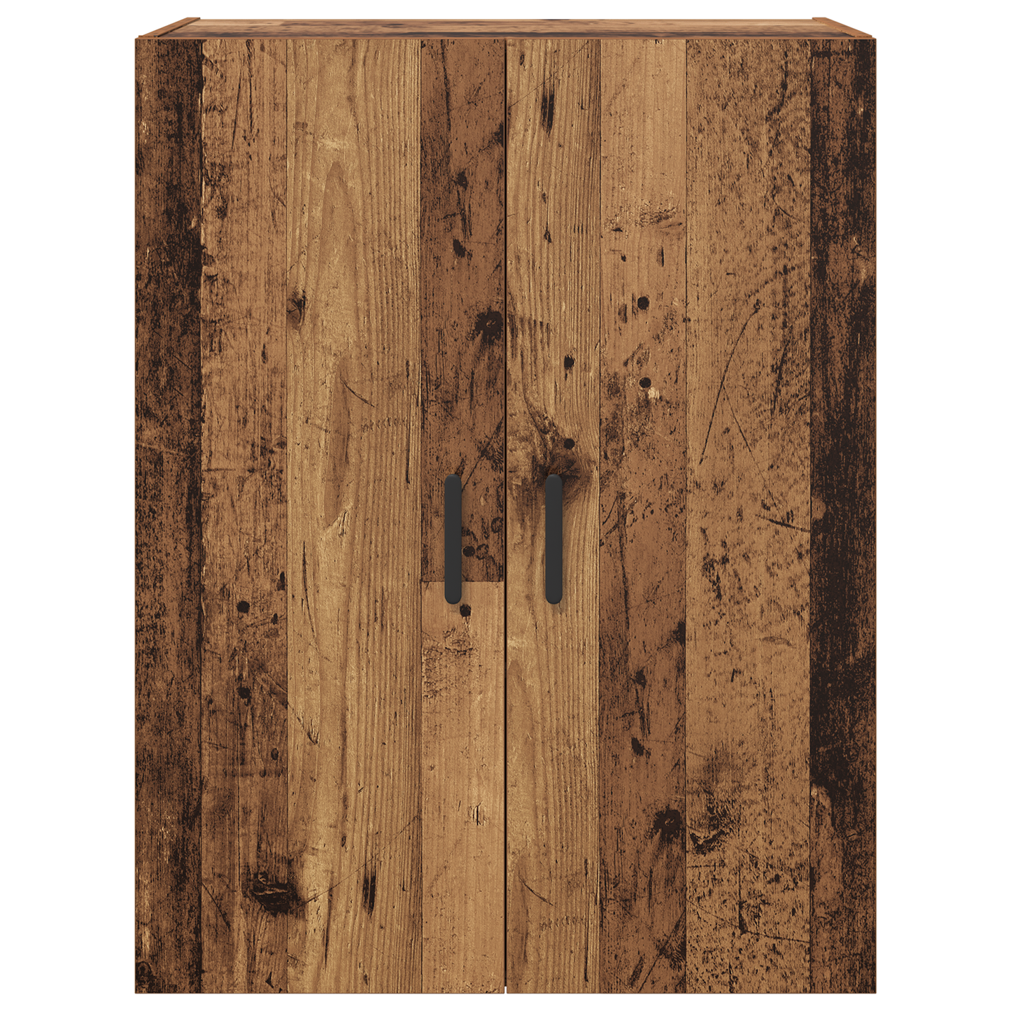 Wandkast met plank met opslag met de deur Oud hout 69.5 x 34 x 90 cm Bewerkt hout
