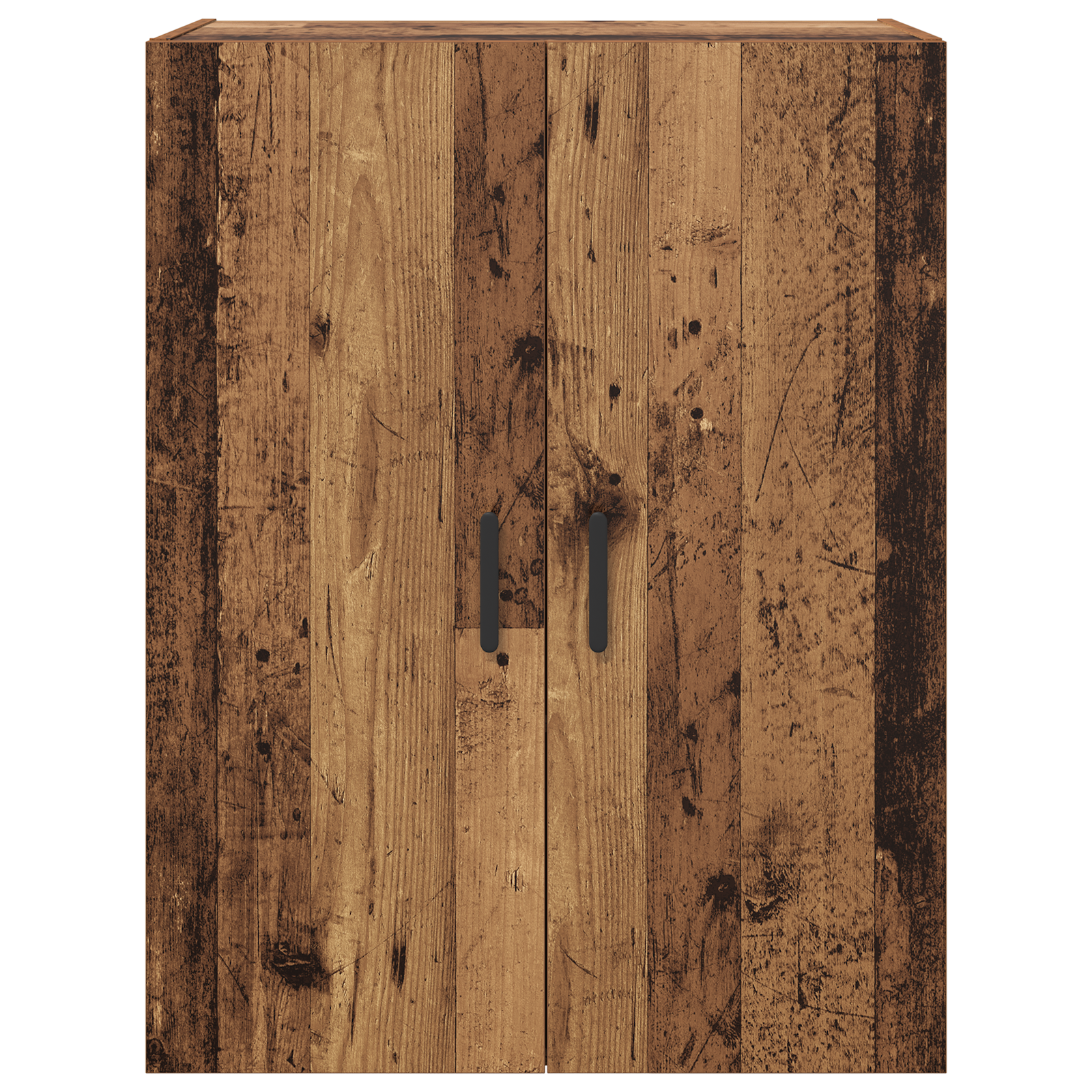 Wandkast met plank met opslag met de deur Oud hout 69.5 x 34 x 90 cm Bewerkt hout