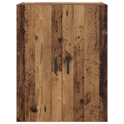 Wandkast met plank met opslag met de deur Oud hout 69.5 x 34 x 90 cm Bewerkt hout