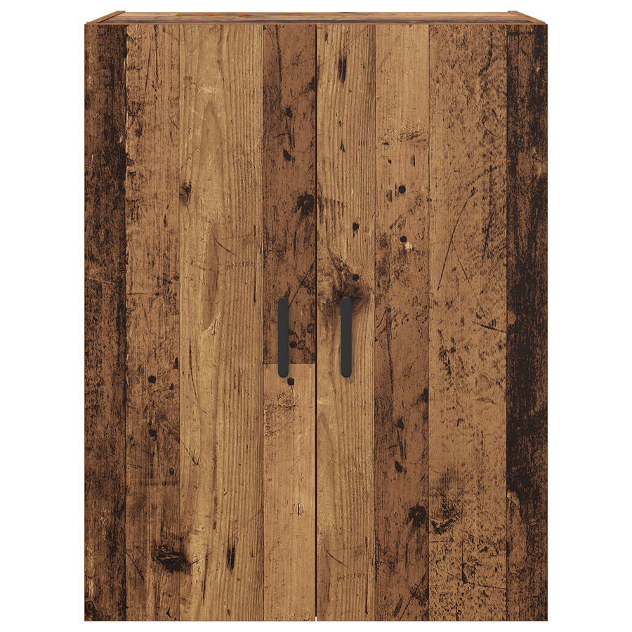 Wandkast met plank met opslag met de deur Oud hout 69.5 x 34 x 90 cm Bewerkt hout