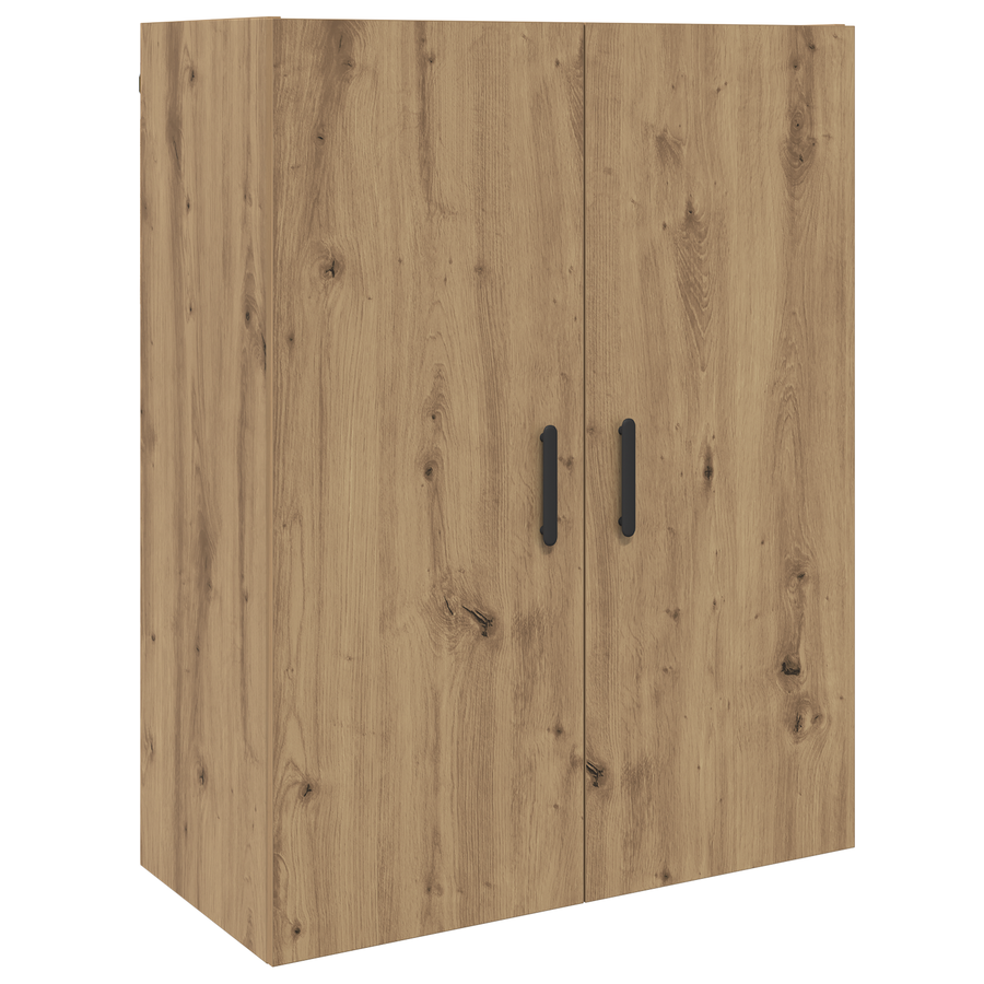 Wandkast artisanaal eikenkleurig 69.5 x 34 x 90 cm Bewerkt hout