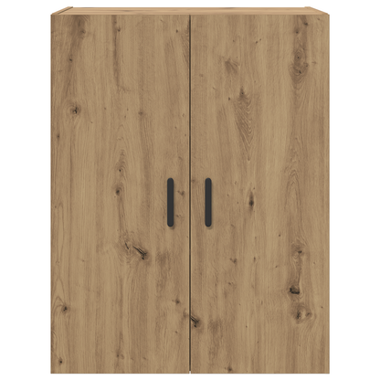 Wandkast artisanaal eikenkleurig 69.5 x 34 x 90 cm Bewerkt hout