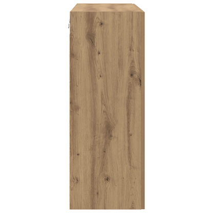 Wandkast artisanaal eikenkleurig 69.5 x 34 x 90 cm Bewerkt hout