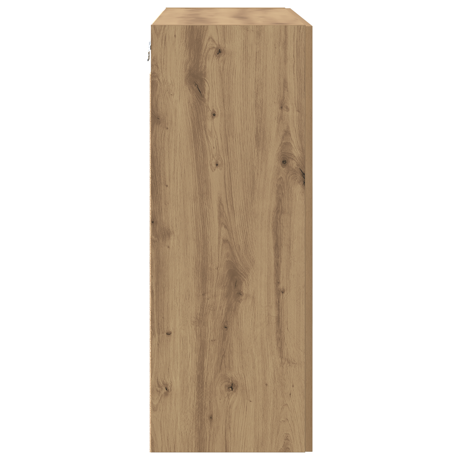 Wandkast artisanaal eikenkleurig 69.5 x 34 x 90 cm Bewerkt hout