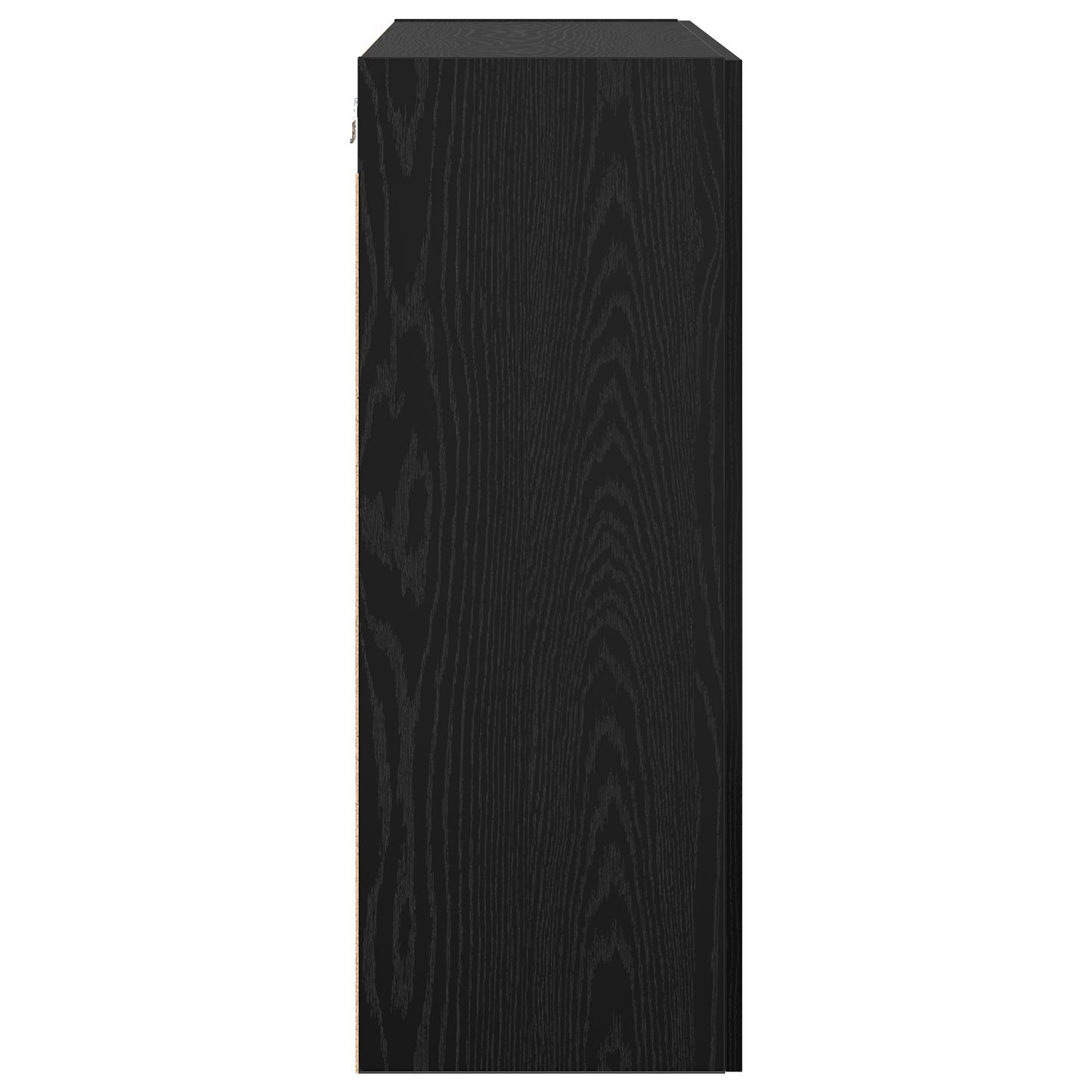 Wandkast met plank met opslag met de deur Zwart eiken 69.5 x 34 x 90 cm Bewerkt hout
