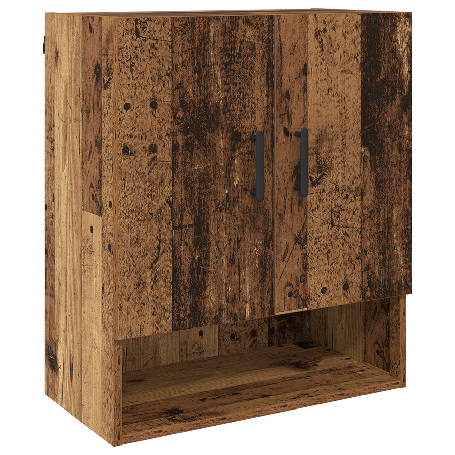 Wandkast Wandgemonteerd Oud hout 60 x 31 x 70 cm Bewerkt hout