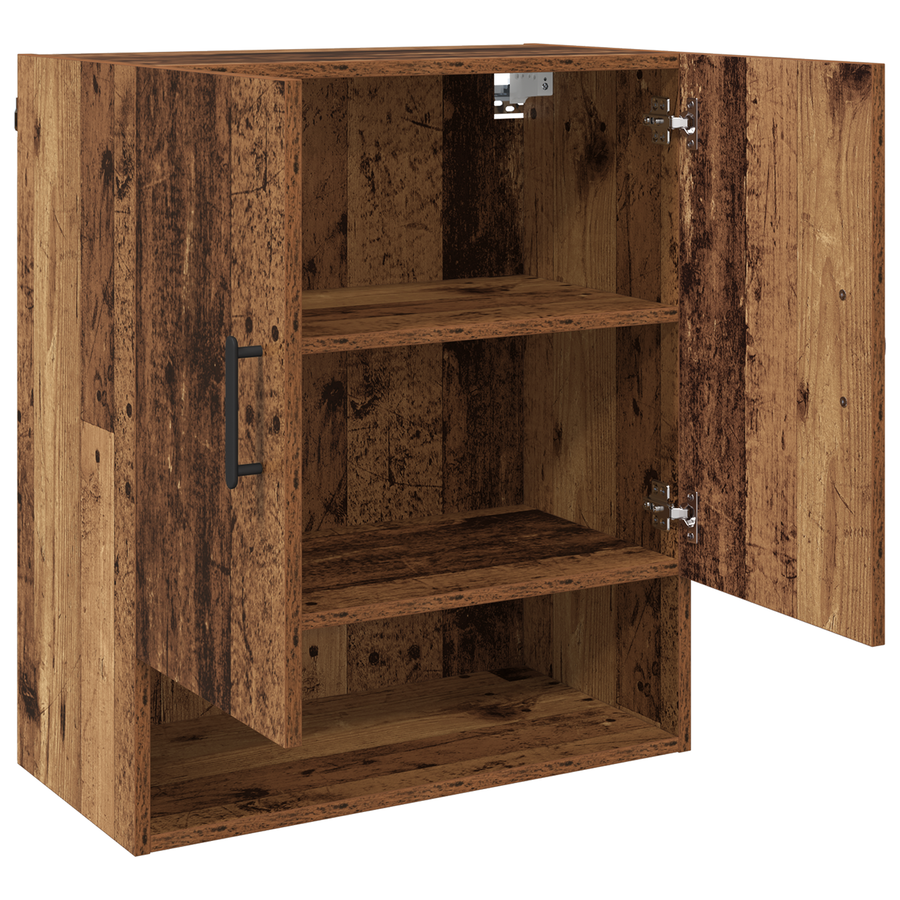 Wandkast Wandgemonteerd Oud hout 60 x 31 x 70 cm Bewerkt hout