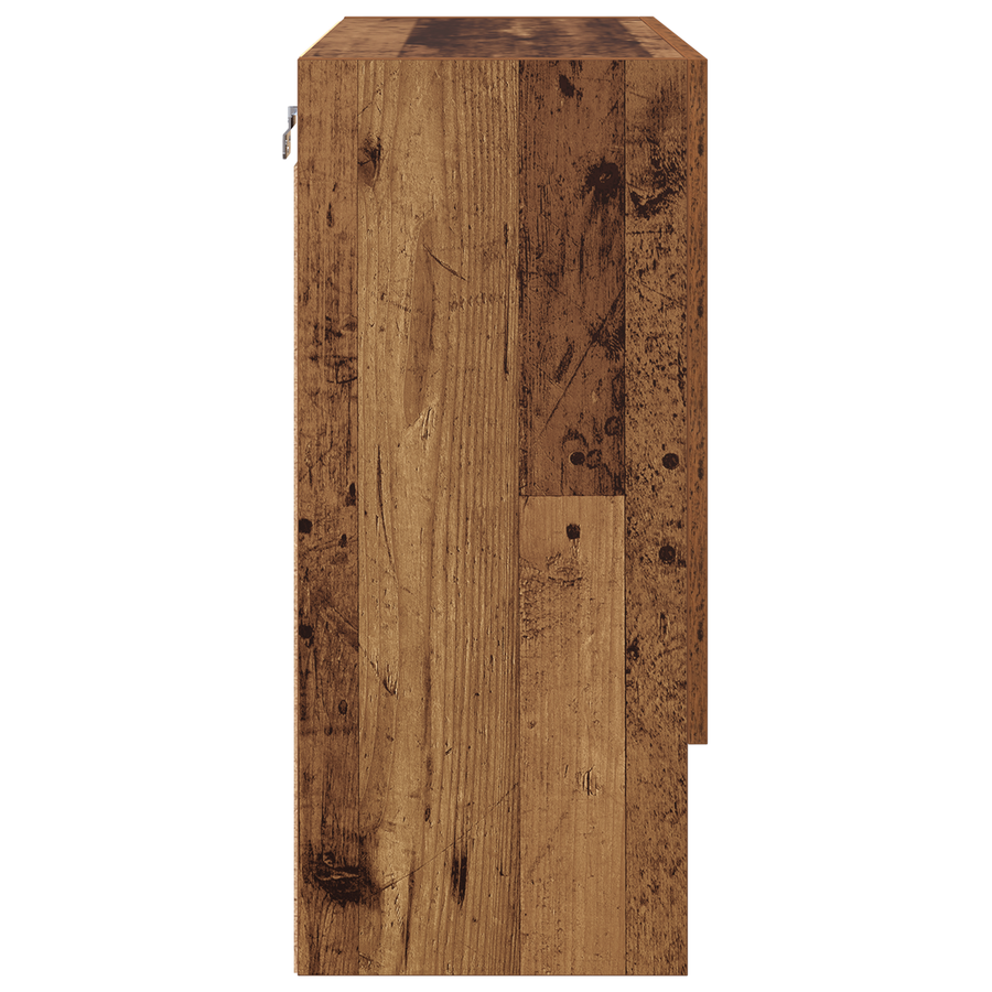 Wandkast Wandgemonteerd Oud hout 60 x 31 x 70 cm Bewerkt hout