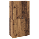 Kantoorkast 60x32x115 cm bewerkt hout bruin