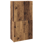 Kantoorkast 60x32x115 cm bewerkt hout bruin