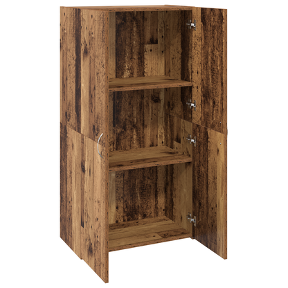 Kantoor kast met plank met opslag met de deur Oud hout 60 x 32 x 115 cm Bewerkt hout