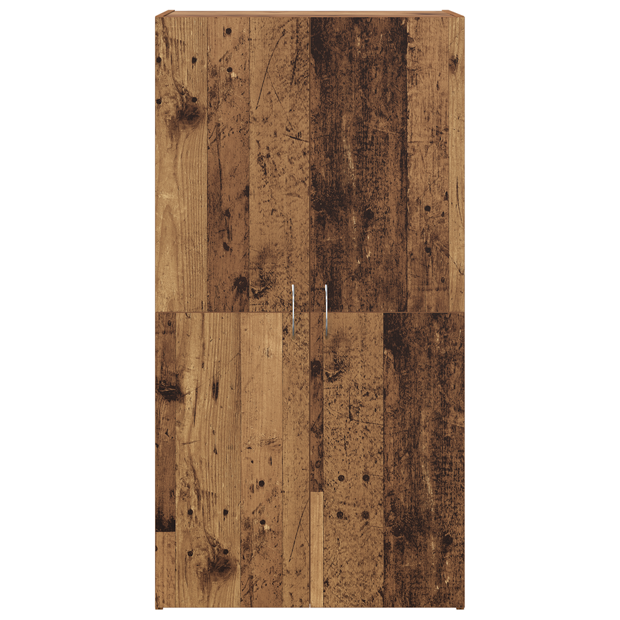 Kantoor kast met plank met opslag met de deur Oud hout 60 x 32 x 115 cm Bewerkt hout