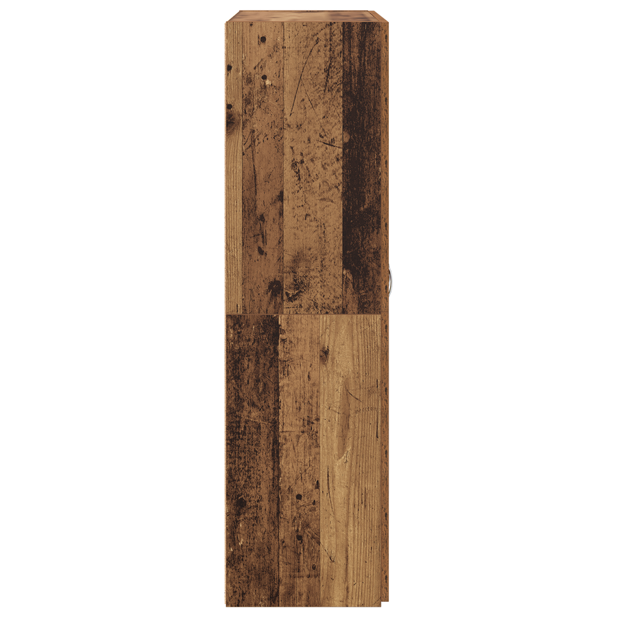 Kantoor kast met plank met opslag met de deur Oud hout 60 x 32 x 115 cm Bewerkt hout