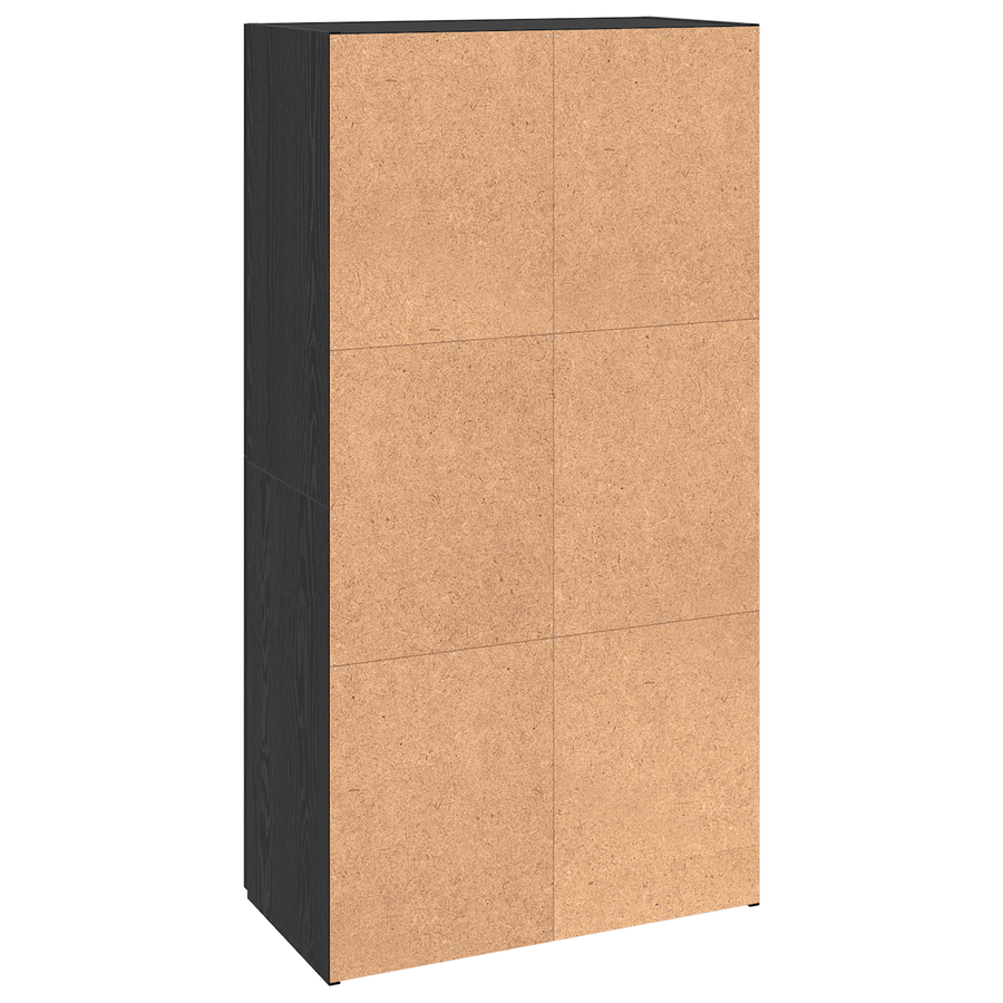 Kantoor kast Zwart eiken 60 x 32 x 115 cm Bewerkt hout