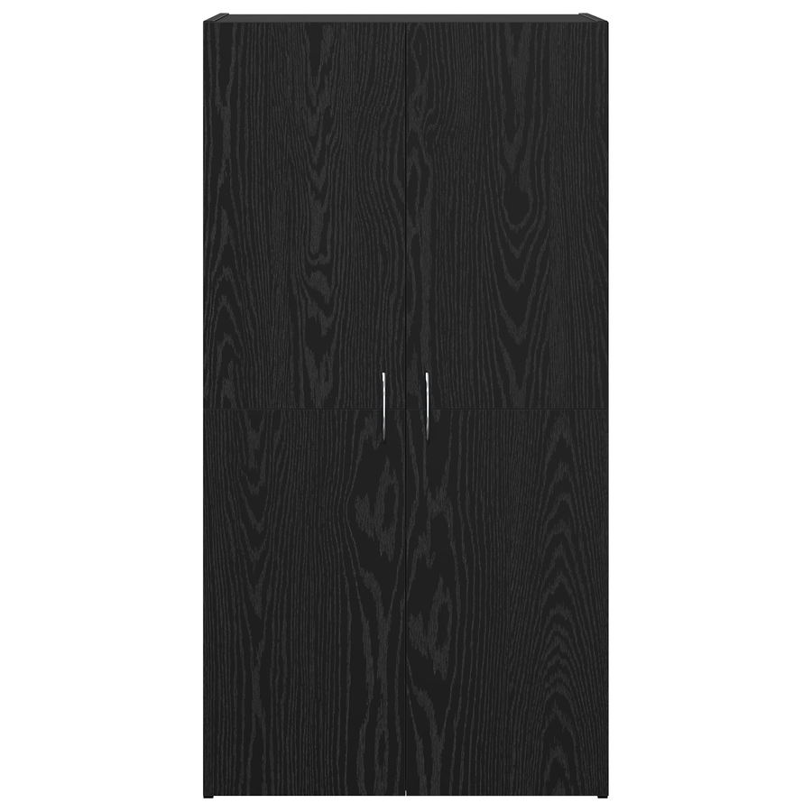 Kantoor kast Zwart eiken 60 x 32 x 115 cm Bewerkt hout