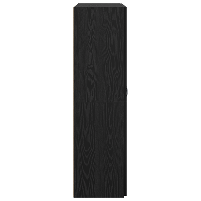 Kantoor kast Zwart eiken 60 x 32 x 115 cm Bewerkt hout