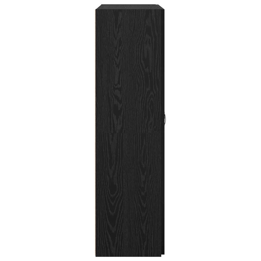 Kantoor kast Zwart eiken 60 x 32 x 115 cm Bewerkt hout