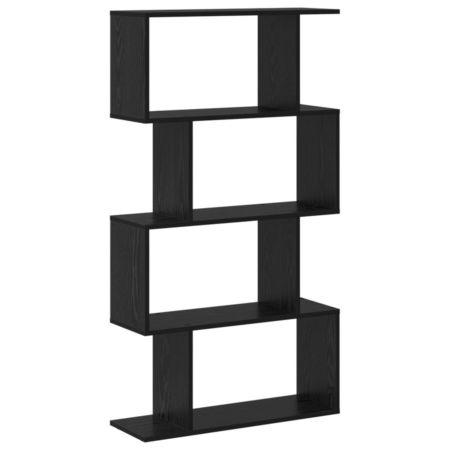 Boekenkast Zwart eiken 70 x 24 x 129 cm Bewerkt hout