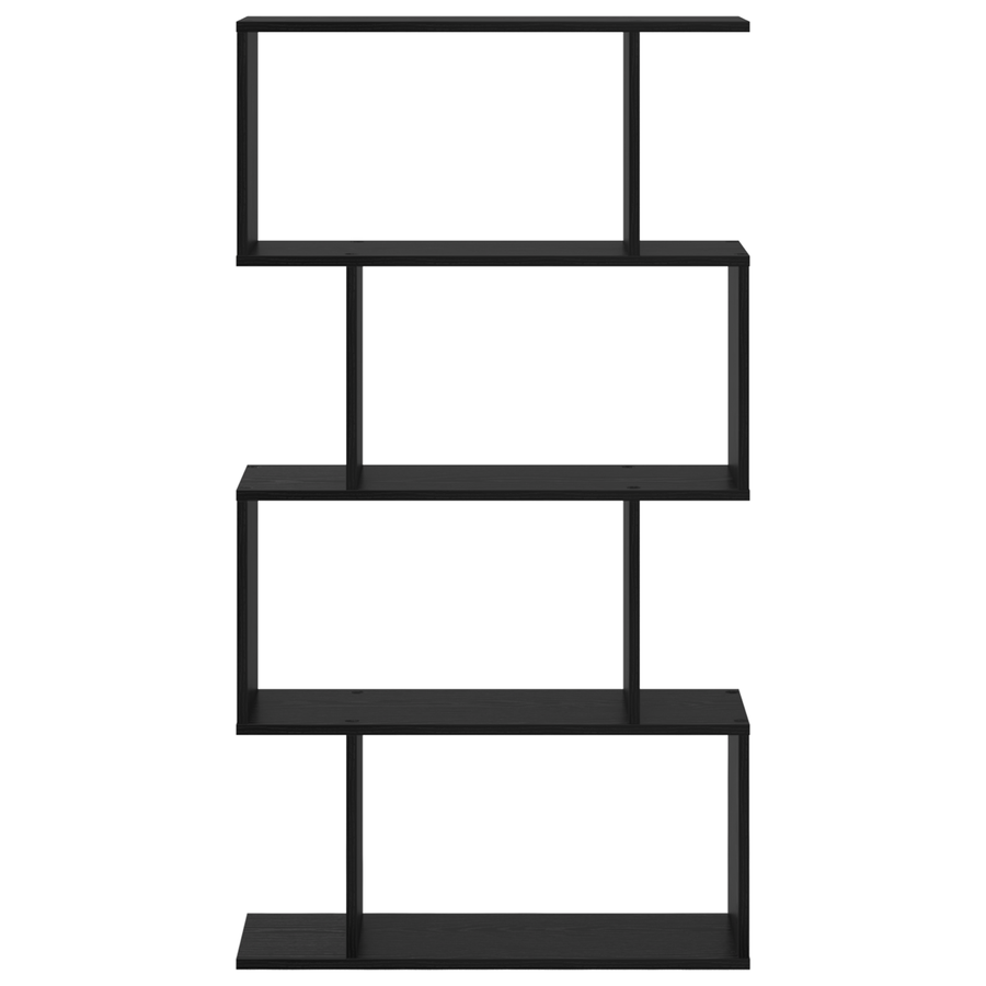 Boekenkast Zwart eiken 70 x 24 x 129 cm Bewerkt hout