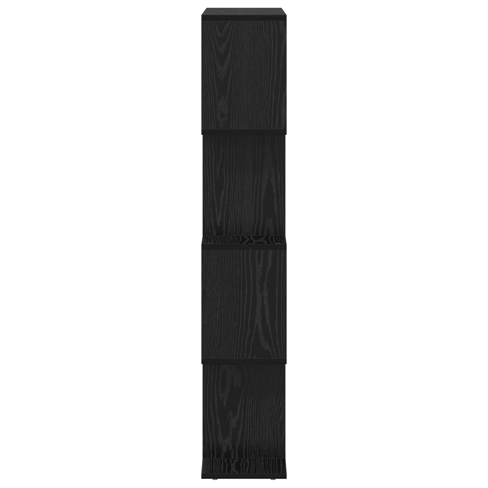 Boekenkast Zwart eiken 70 x 24 x 129 cm Bewerkt hout