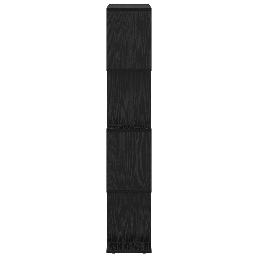 Boekenkast Zwart eiken 70 x 24 x 129 cm Bewerkt hout