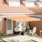 Foldable Awning Yellow and Orange 400 × 300 cm