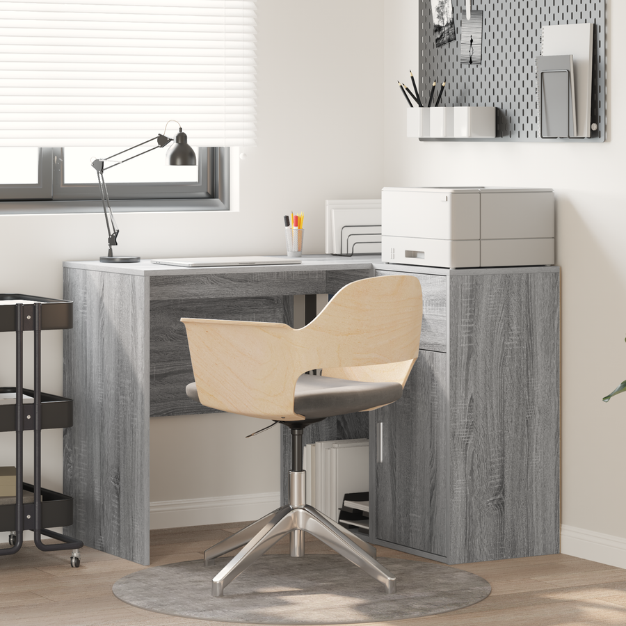 Hoekbureau Grijs Sonoma 102x88x75 cm Engineered Hout