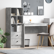 Bureau met lade beton grijs