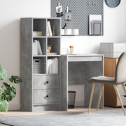 Bureau met lade engineered hout beton grijs