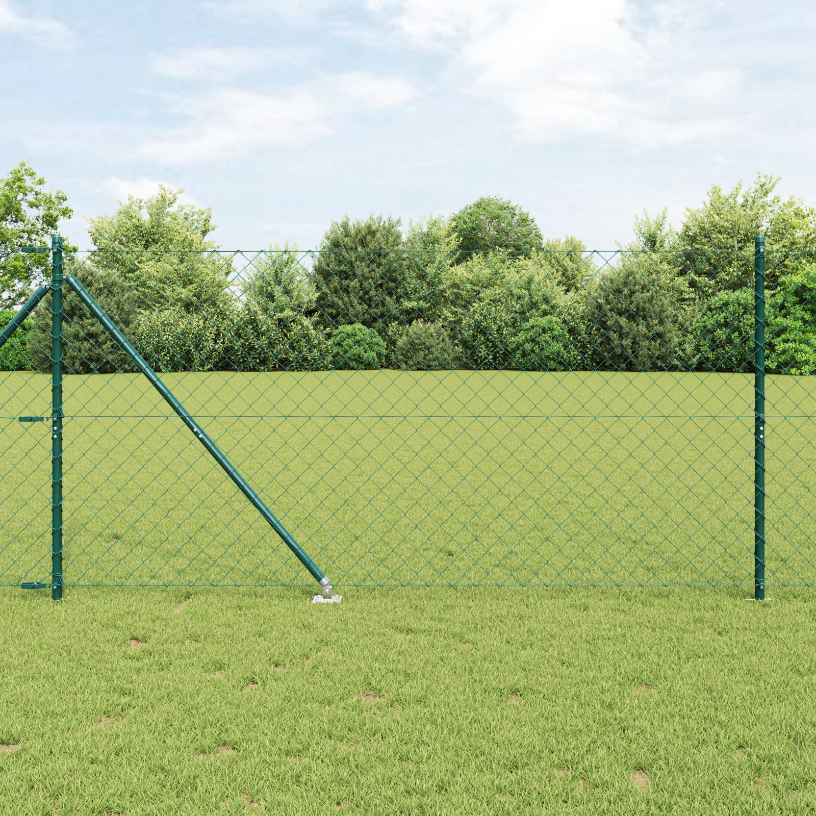 Kettenschuifhek met 7 spikes palen 1,4x10 m gegalvaniseerd staal