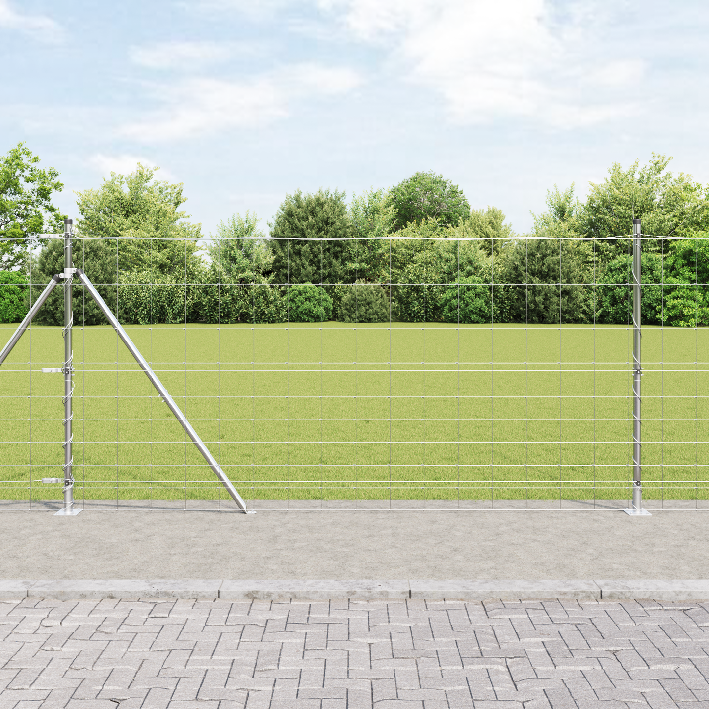 Veldomheining 1,2x25 m gegalvaniseerd staal