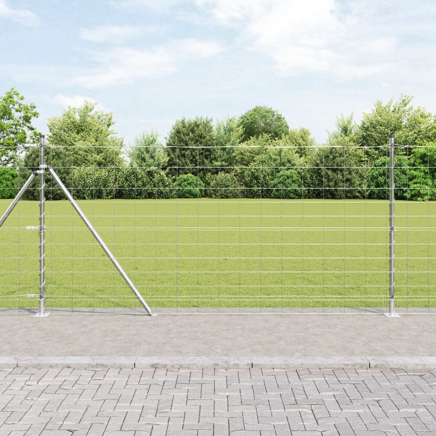 Veldomheining 1,2x25 m gegalvaniseerd staal