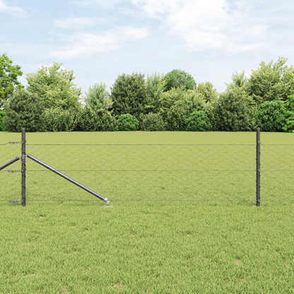 Hexagon Omheining Grijs 0.8x25 m Staal