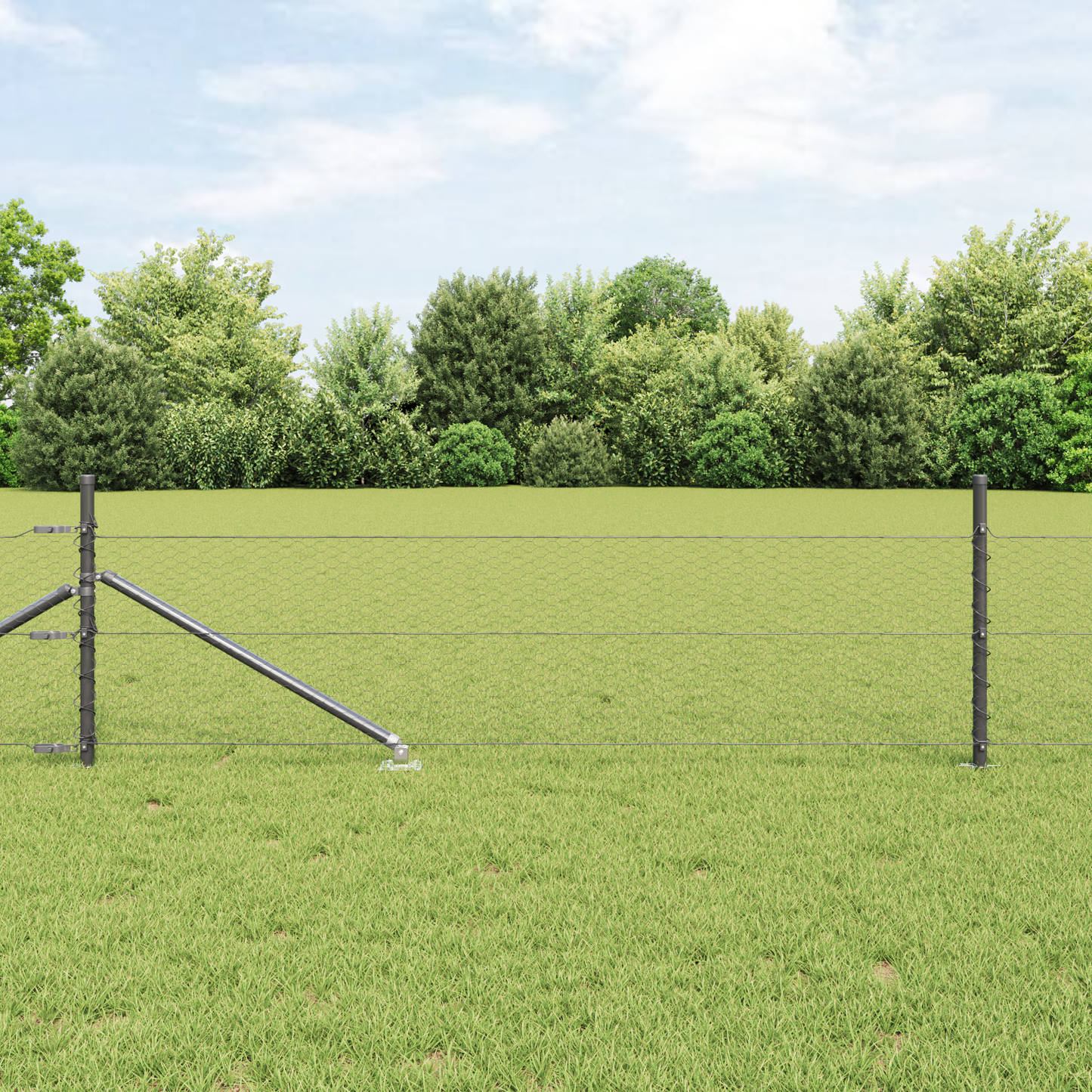 Hexagon Hek Grijs 0.8x50 m Staal