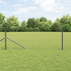 Afrasteringspaal 50x80 cm grijs staal PVC