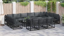 Tuin Sofa Set 13 pcs Zwart 423 x 211,5 x 71 cm Aluminium