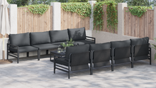 Tuin Sofa Set 9 pcs Antraciet 70 x 70.5 x 31.5 cm Staal & Stof